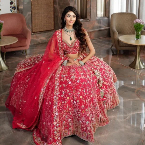 Beautiful Pink Bollywood Style Lehenga Choli In Sequence Work Designer Wedding Outfit