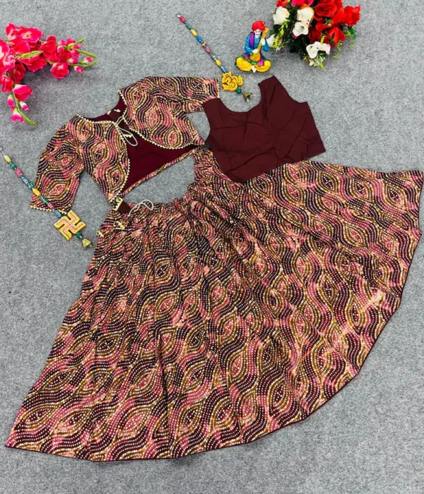 Beautiful Kids Lengha Choli In Multi Color Design Available Baby Girls Lehenga Choli