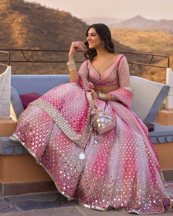 Beautiful Pink Bollywood Style Lehenga Choli